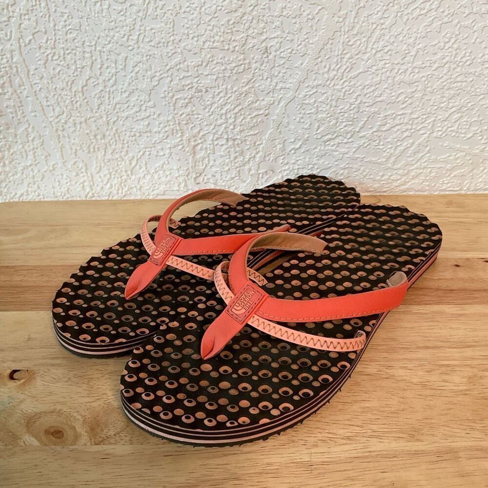 The North Face Flip Flops Women's Size 10 orange brown